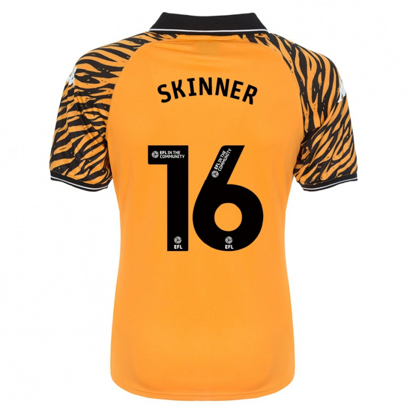 Danxen Hombre Camiseta Harley Skinner #16 Naranja Negro 1ª Equipación 2025/26 La Camisa