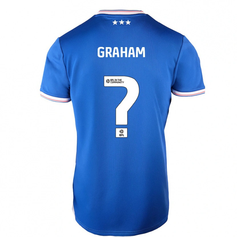 Danxen Hombre Camiseta Alex Graham #0 Azul Blanco 1ª Equipación 2025/26 La Camisa