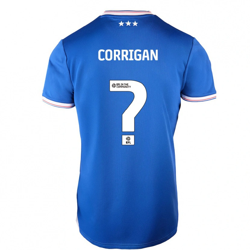 Danxen Hombre Camiseta Finlay Corrigan #0 Azul Blanco 1ª Equipación 2025/26 La Camisa