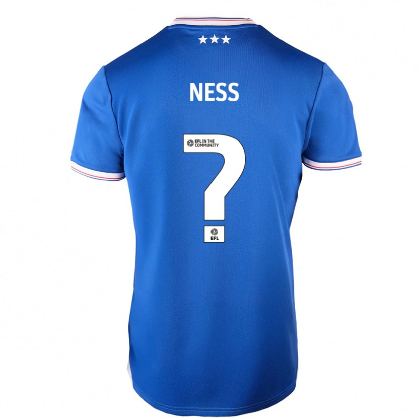 Danxen Hombre Camiseta Harvey Ness #0 Azul Blanco 1ª Equipación 2025/26 La Camisa