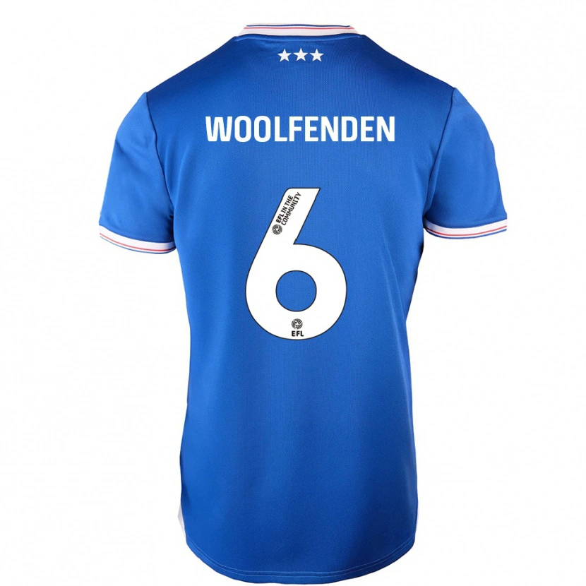 Danxen Hombre Camiseta Luke Woolfenden #6 Azul Blanco 1ª Equipación 2025/26 La Camisa