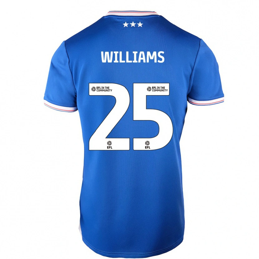Danxen Hombre Camiseta Erin Williams #25 Azul Blanco 1ª Equipación 2025/26 La Camisa