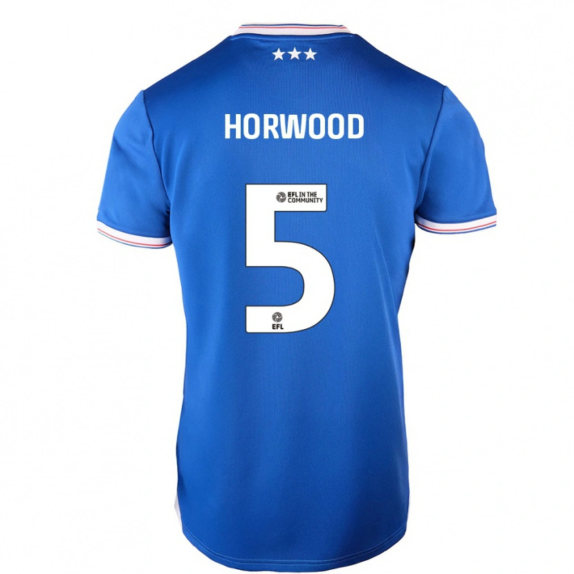 Danxen Hombre Camiseta Bonnie Horwood #5 Azul Blanco 1ª Equipación 2025/26 La Camisa