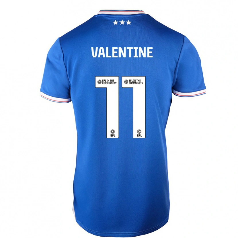 Danxen Hombre Camiseta Nico Valentine #11 Azul Blanco 1ª Equipación 2025/26 La Camisa