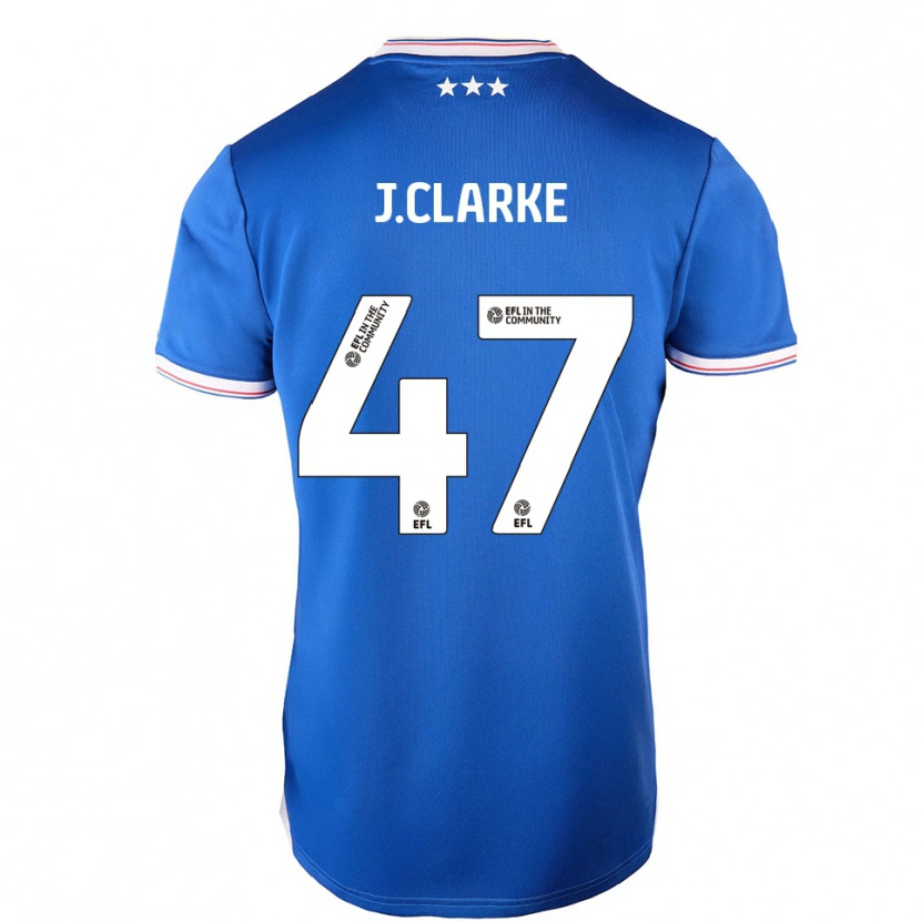 Danxen Hombre Camiseta Jack Clarke #47 Azul Blanco 1ª Equipación 2025/26 La Camisa