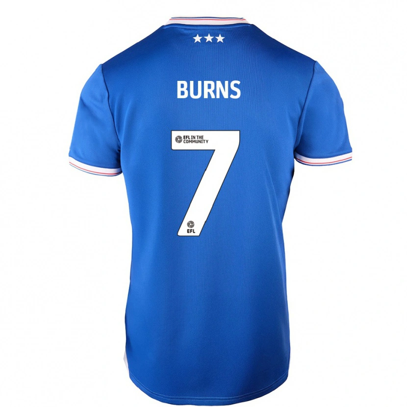 Danxen Hombre Camiseta Wes Burns #7 Azul Blanco 1ª Equipación 2025/26 La Camisa