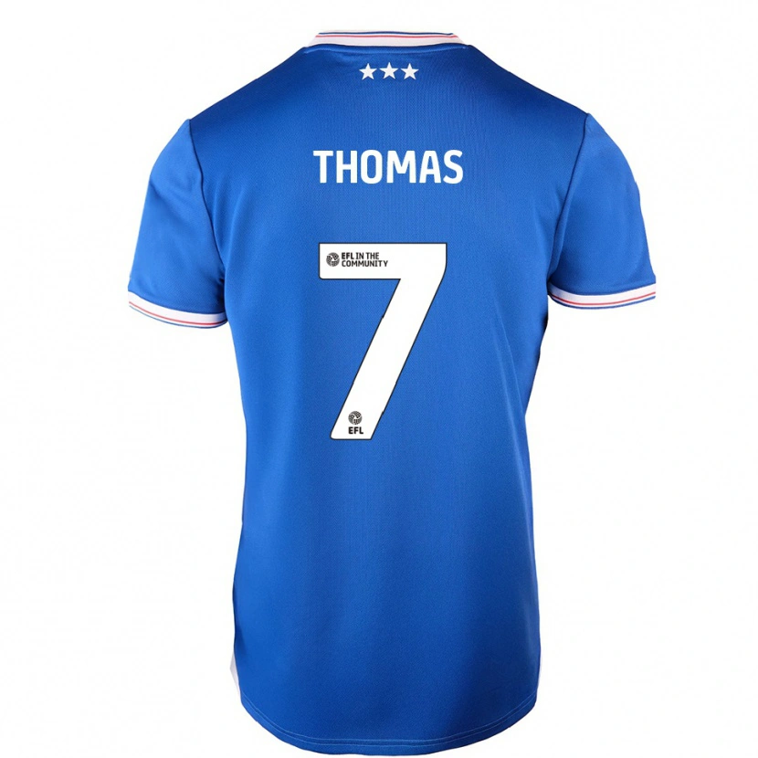 Danxen Hombre Camiseta Natasha Thomas #7 Azul Blanco 1ª Equipación 2025/26 La Camisa
