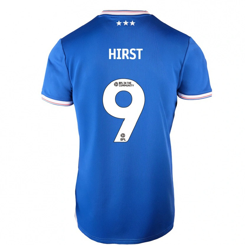 Danxen Hombre Camiseta George Hirst #9 Azul Blanco 1ª Equipación 2025/26 La Camisa