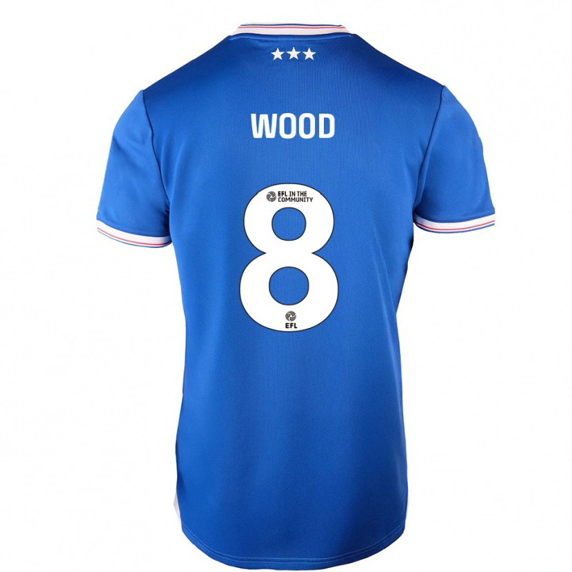 Danxen Hombre Camiseta Charlie Wood #8 Azul Blanco 1ª Equipación 2025/26 La Camisa
