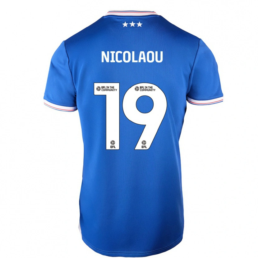 Danxen Hombre Camiseta Shakil Nicolaou #19 Azul Blanco 1ª Equipación 2025/26 La Camisa