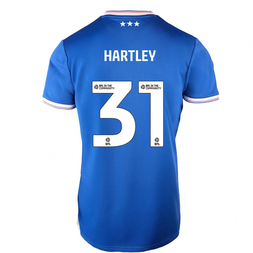 Danxen Hombre Camiseta Laura Hartley #31 Azul Blanco 1ª Equipación 2025/26 La Camisa
