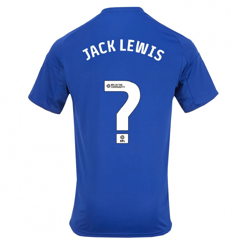 Danxen Hombre Camiseta Jack Lewis #0 Azul Oro 1ª Equipación 2025/26 La Camisa