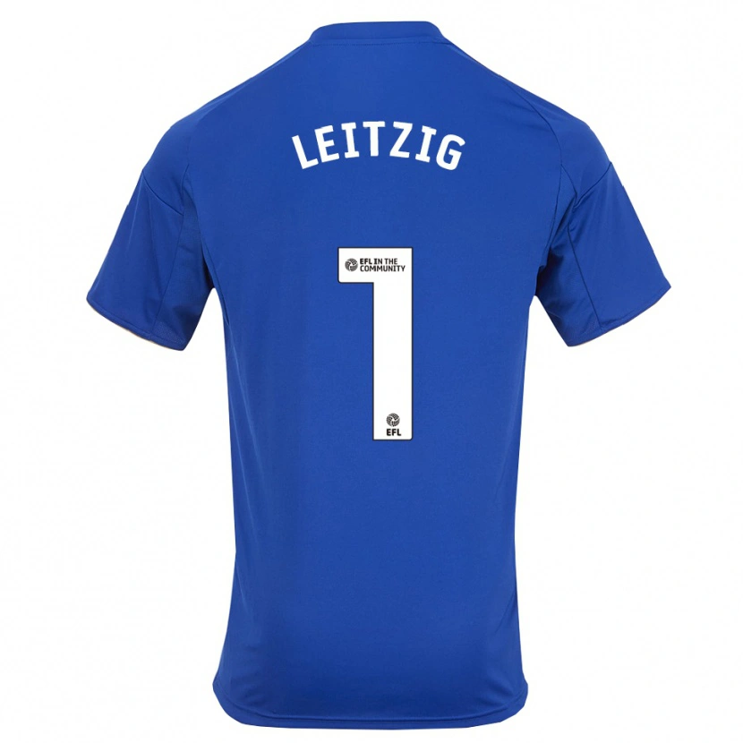 Danxen Hombre Camiseta Janina Leitzig #1 Azul Oro 1ª Equipación 2025/26 La Camisa