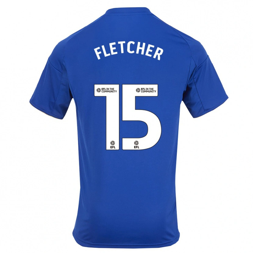 Danxen Hombre Camiseta Jake Fletcher #15 Azul Oro 1ª Equipación 2025/26 La Camisa