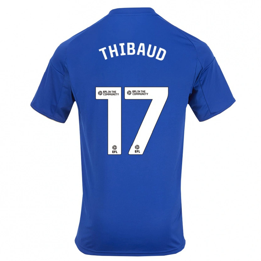 Danxen Hombre Camiseta Julie Thibaud #17 Azul Oro 1ª Equipación 2025/26 La Camisa