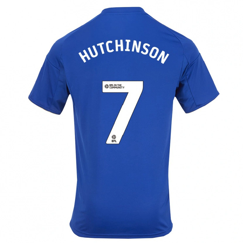 Danxen Hombre Camiseta Lorenz Hutchinson #7 Azul Oro 1ª Equipación 2025/26 La Camisa