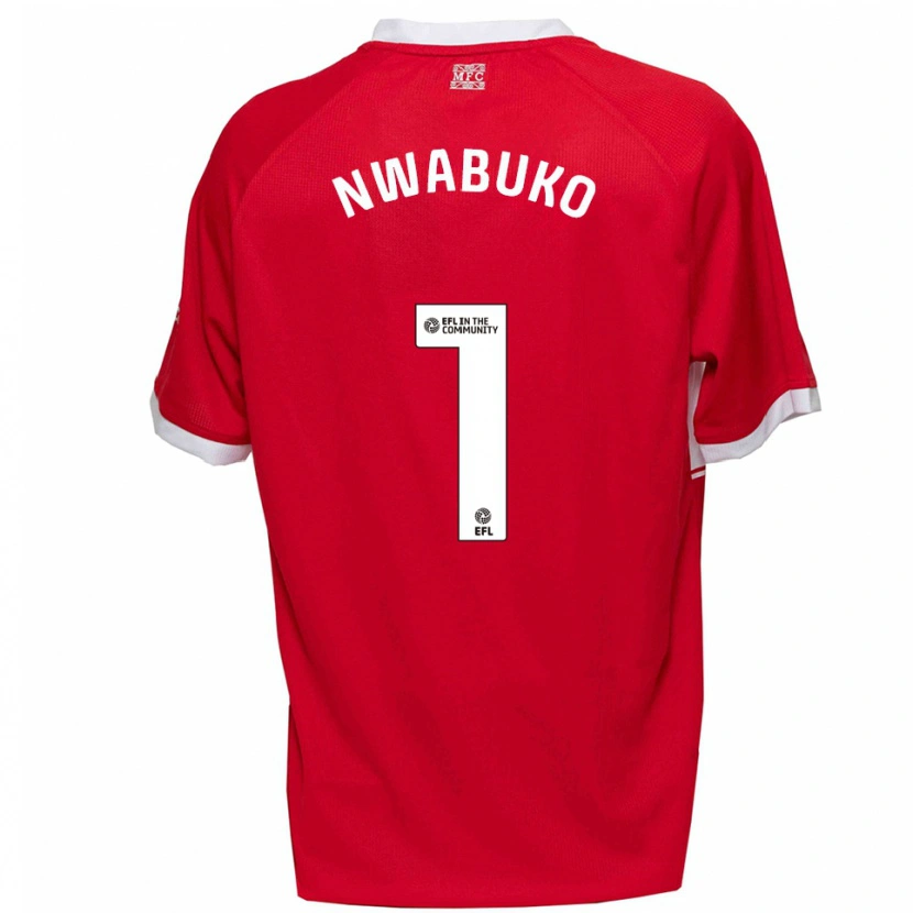 Danxen Hombre Camiseta Sam Nwabuko #1 Rojo Blanco 1ª Equipación 2025/26 La Camisa