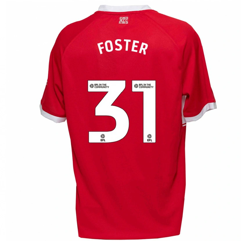 Danxen Hombre Camiseta Owen Foster #31 Rojo Blanco 1ª Equipación 2025/26 La Camisa