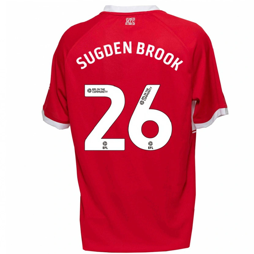 Danxen Hombre Camiseta Darcie Sugden-Brook #26 Rojo Blanco 1ª Equipación 2025/26 La Camisa