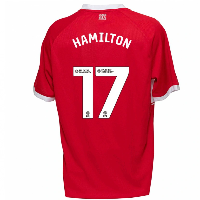 Danxen Hombre Camiseta Micah Hamilton #17 Rojo Blanco 1ª Equipación 2025/26 La Camisa