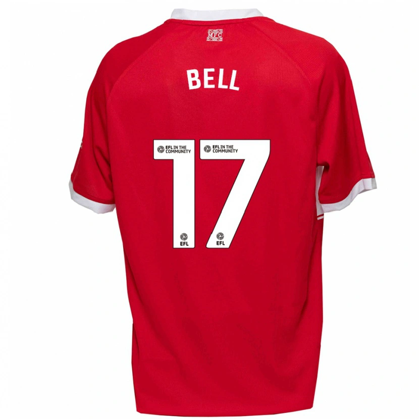Danxen Hombre Camiseta Millie Bell #17 Rojo Blanco 1ª Equipación 2025/26 La Camisa