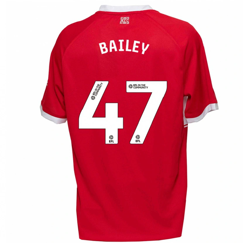 Danxen Hombre Camiseta Bailey Palmer #47 Rojo Blanco 1ª Equipación 2025/26 La Camisa