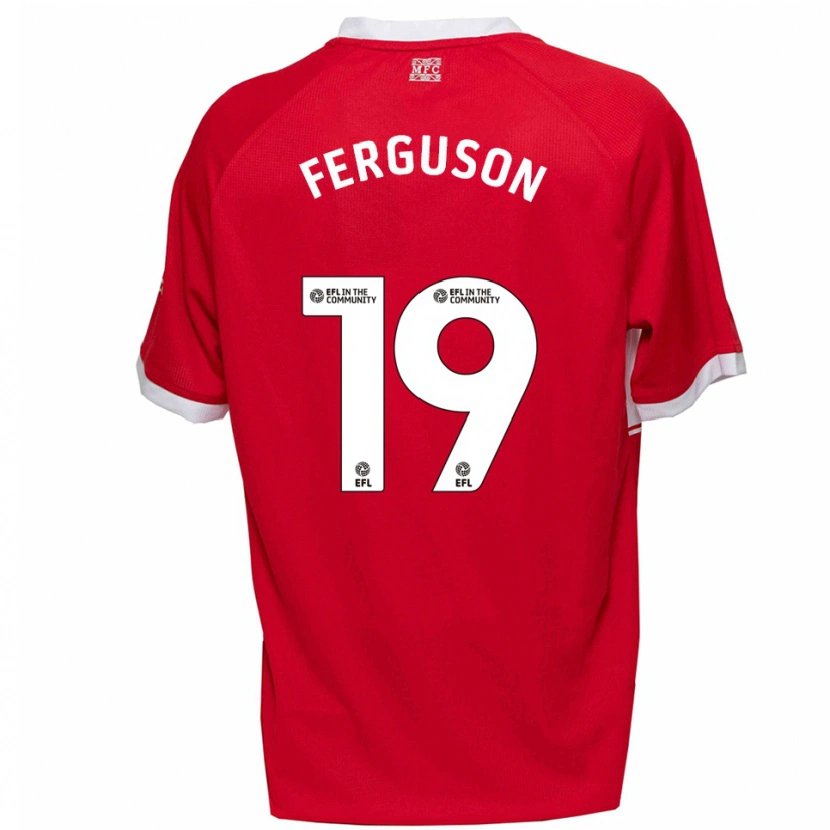 Danxen Hombre Camiseta Becky Ferguson #19 Rojo Blanco 1ª Equipación 2025/26 La Camisa