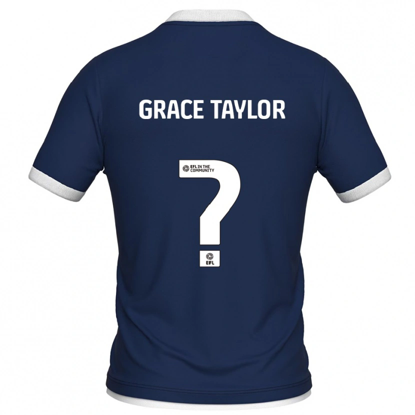 Danxen Hombre Camiseta Grace Taylor #0 Azul Marino Blanco 1ª Equipación 2025/26 La Camisa
