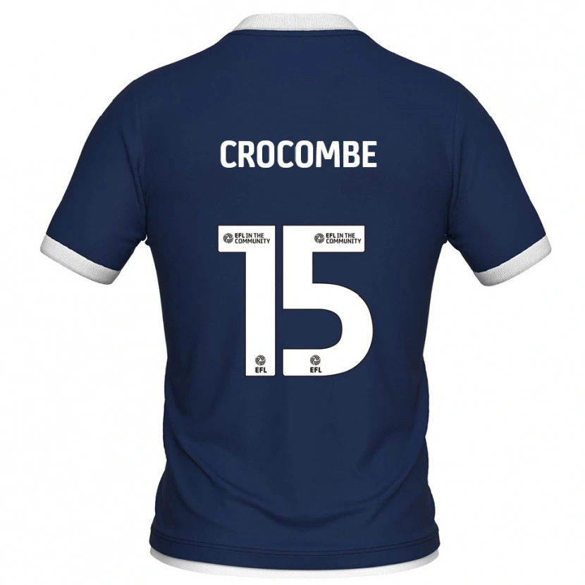 Danxen Hombre Camiseta Max Crocombe #15 Azul Marino Blanco 1ª Equipación 2025/26 La Camisa