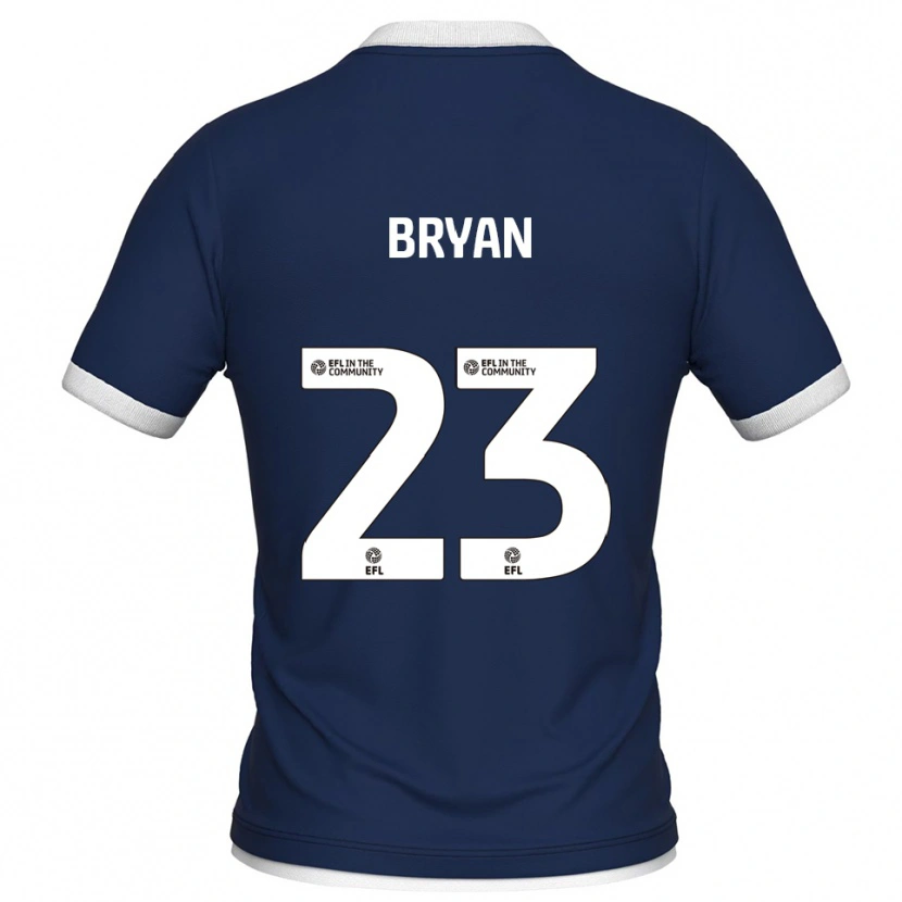 Danxen Hombre Camiseta Joe Bryan #23 Azul Marino Blanco 1ª Equipación 2025/26 La Camisa