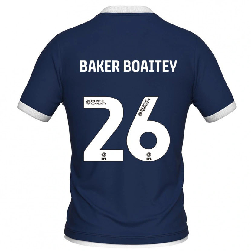 Danxen Hombre Camiseta Benicio Baker #26 Azul Marino Blanco 1ª Equipación 2025/26 La Camisa