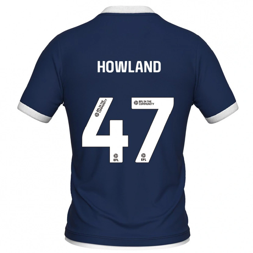 Danxen Hombre Camiseta Jack Howland #47 Azul Marino Blanco 1ª Equipación 2025/26 La Camisa