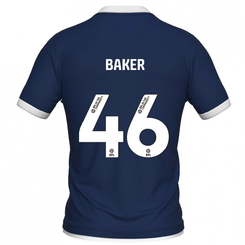 Danxen Hombre Camiseta Frankie Baker #46 Azul Marino Blanco 1ª Equipación 2025/26 La Camisa