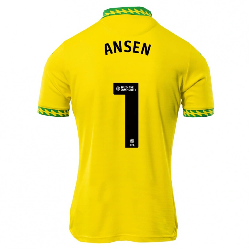 Danxen Hombre Camiseta Caleb Ansen #1 Blanco Verde 1ª Equipación 2025/26 La Camisa