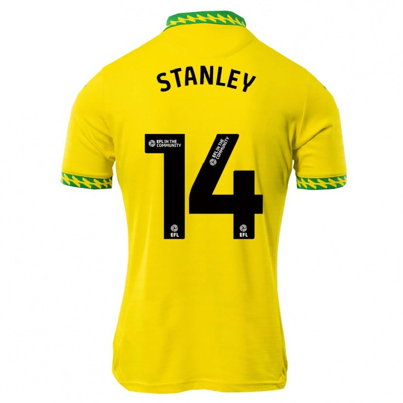 Danxen Hombre Camiseta Kathryn Stanley #14 Blanco Verde 1ª Equipación 2025/26 La Camisa