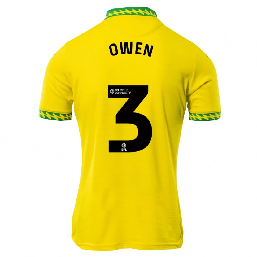 Danxen Hombre Camiseta Jaiden Owen #3 Blanco Verde 1ª Equipación 2025/26 La Camisa