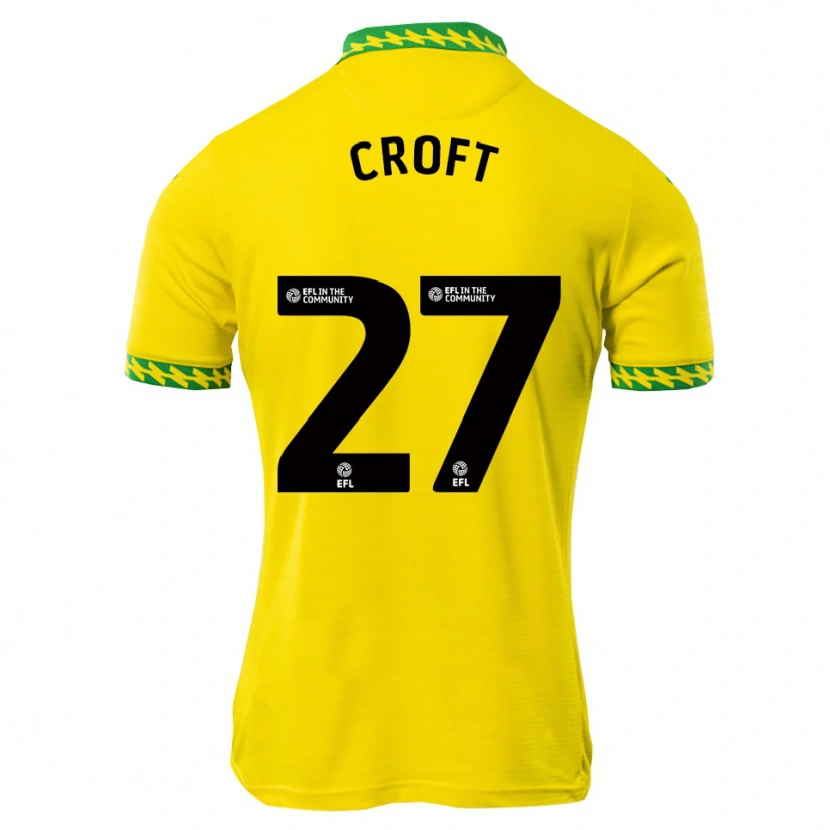 Danxen Hombre Camiseta Mary Croft #27 Blanco Verde 1ª Equipación 2025/26 La Camisa