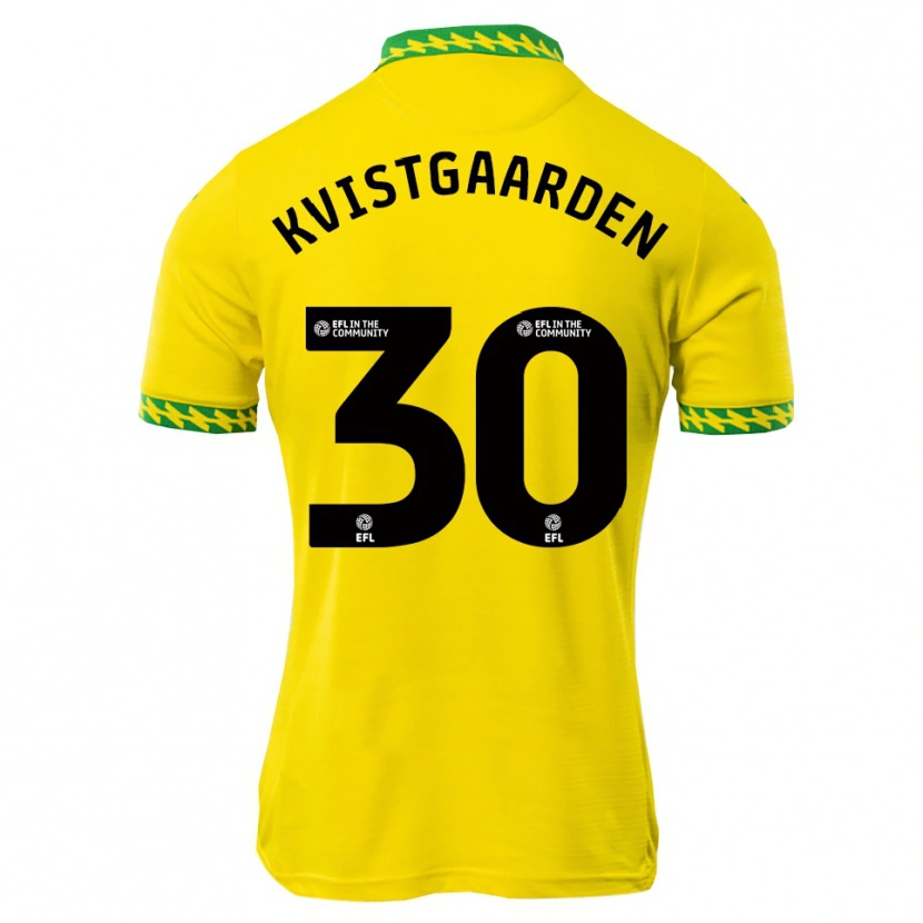 Danxen Hombre Camiseta Mathias Kvistgaarden #30 Blanco Verde 1ª Equipación 2025/26 La Camisa