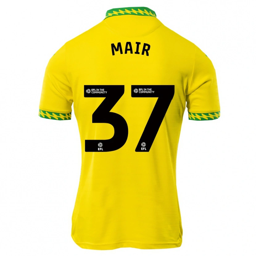 Danxen Hombre Camiseta Archie Mair #37 Blanco Verde 1ª Equipación 2025/26 La Camisa