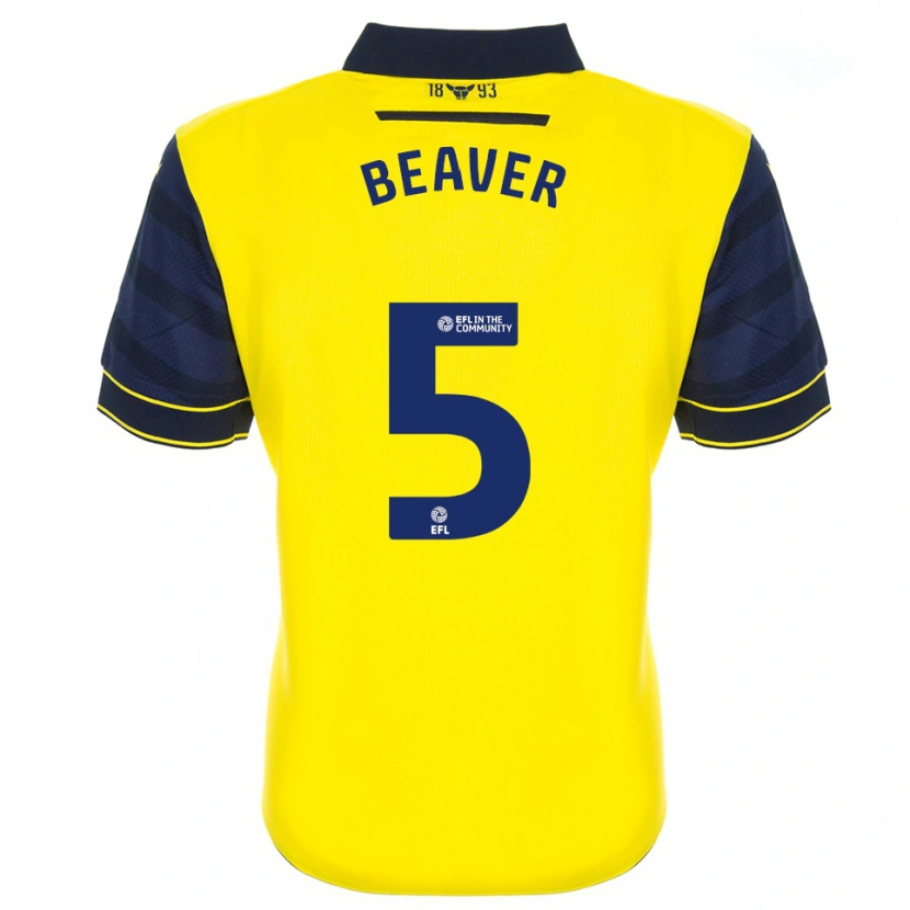 Danxen Hombre Camiseta Catherine Beaver #5 Amarillo Azul Marino 1ª Equipación 2025/26 La Camisa