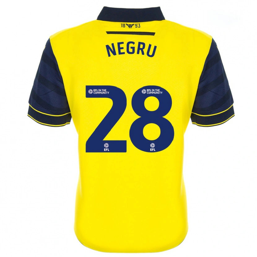 Danxen Hombre Camiseta Stephan Negru #28 Amarillo Azul Marino 1ª Equipación 2025/26 La Camisa