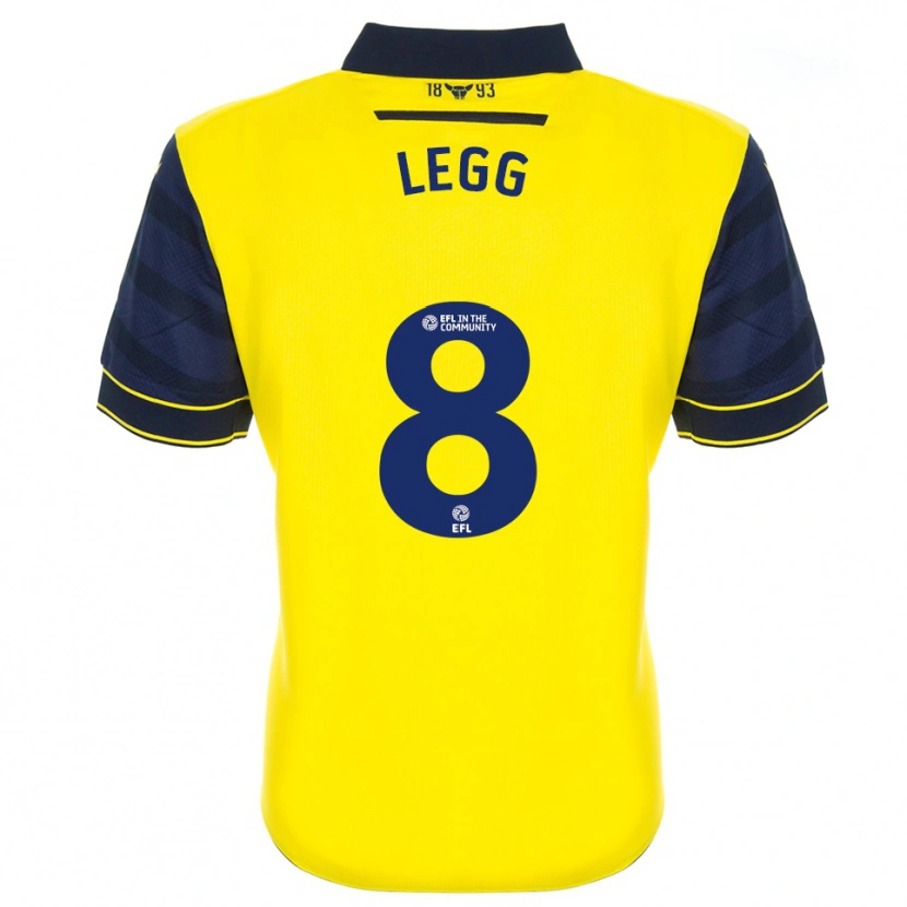 Danxen Hombre Camiseta Jenna Legg #8 Amarillo Azul Marino 1ª Equipación 2025/26 La Camisa