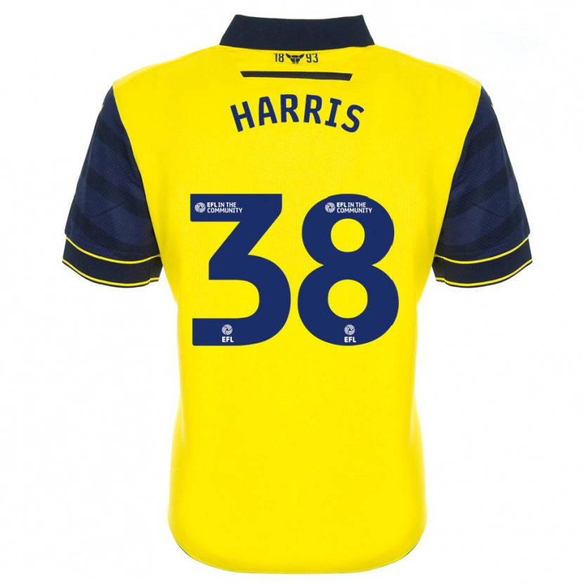 Danxen Hombre Camiseta Luke Harris #38 Amarillo Azul Marino 1ª Equipación 2025/26 La Camisa