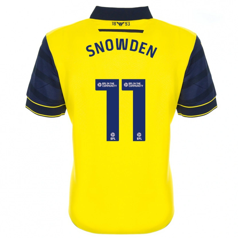 Danxen Hombre Camiseta Leo Snowden #11 Amarillo Azul Marino 1ª Equipación 2025/26 La Camisa