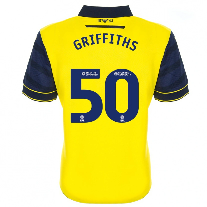 Danxen Hombre Camiseta Louis Griffiths #50 Amarillo Azul Marino 1ª Equipación 2025/26 La Camisa