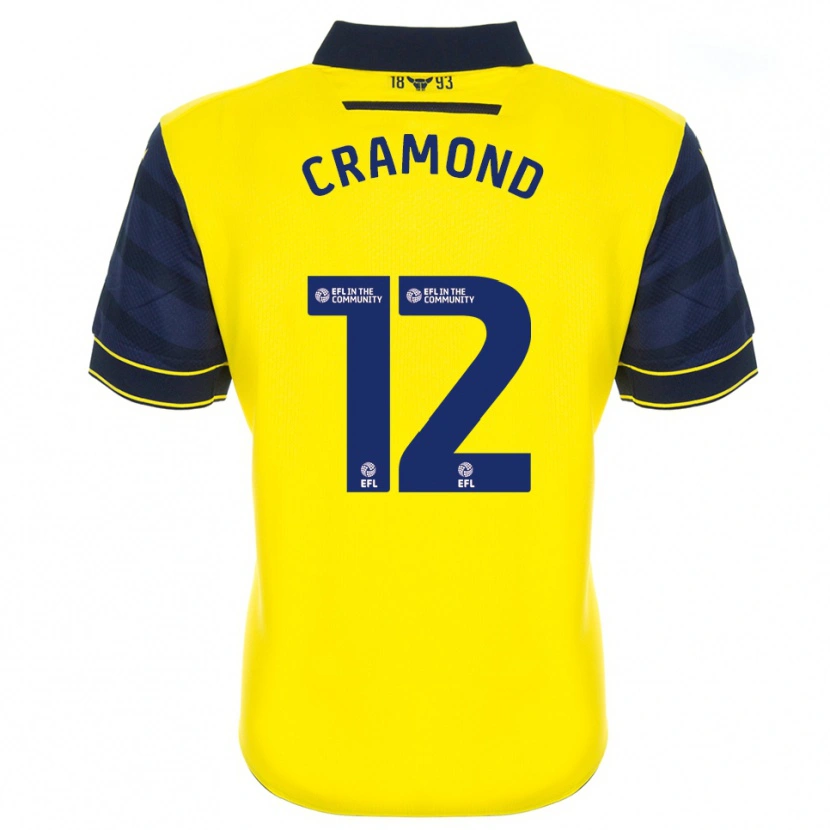 Danxen Hombre Camiseta Charlie Cramond #12 Amarillo Azul Marino 1ª Equipación 2025/26 La Camisa
