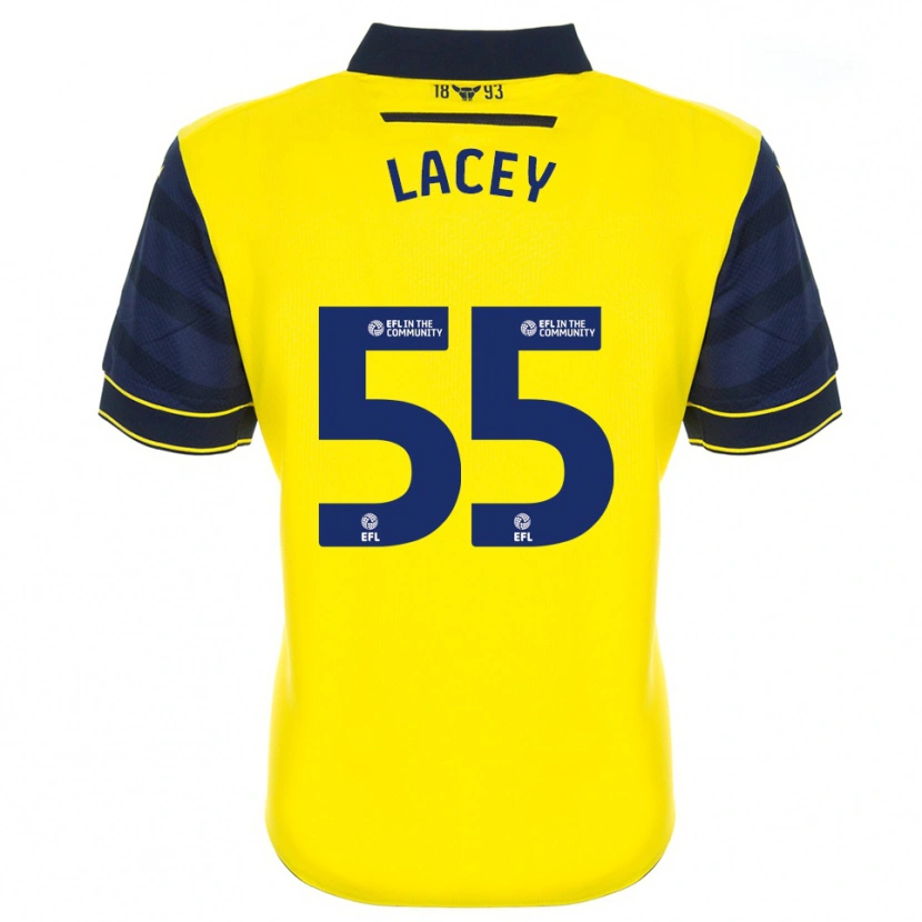 Danxen Hombre Camiseta Aaron Lacey #55 Amarillo Azul Marino 1ª Equipación 2025/26 La Camisa