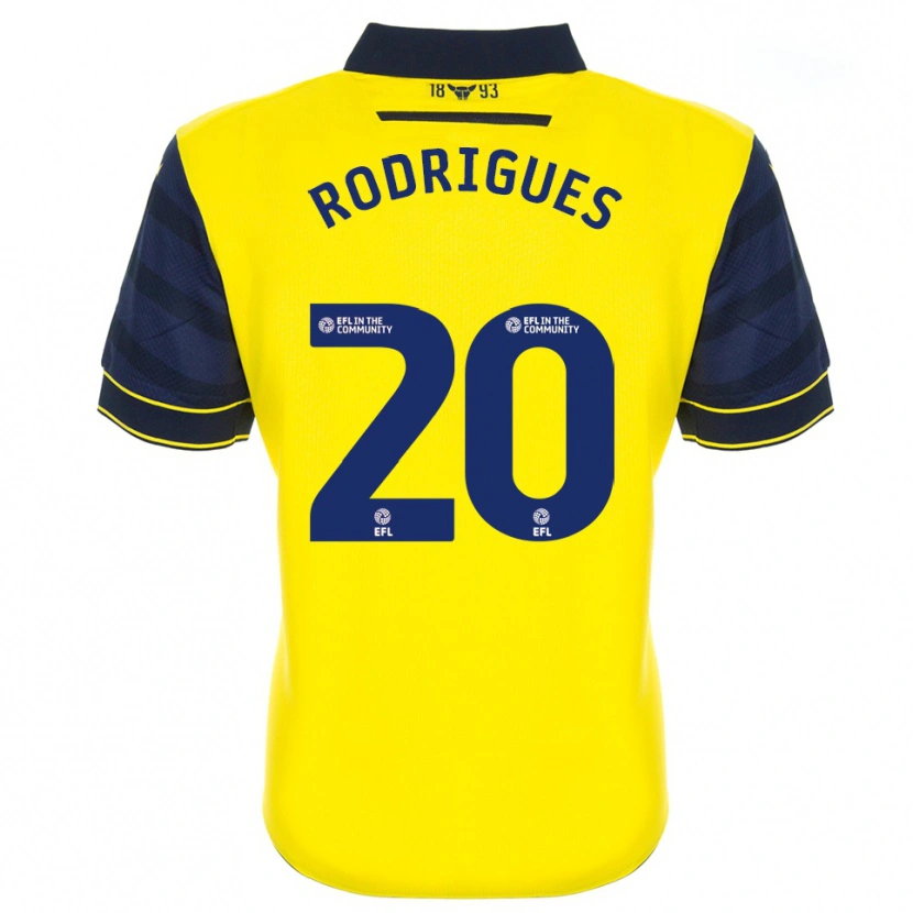 Danxen Hombre Camiseta Rúben Rodrigues #20 Amarillo Azul Marino 1ª Equipación 2025/26 La Camisa