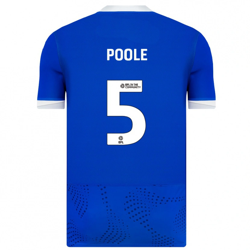 Danxen Hombre Camiseta Regan Poole #5 Azul Blanco 1ª Equipación 2025/26 La Camisa
