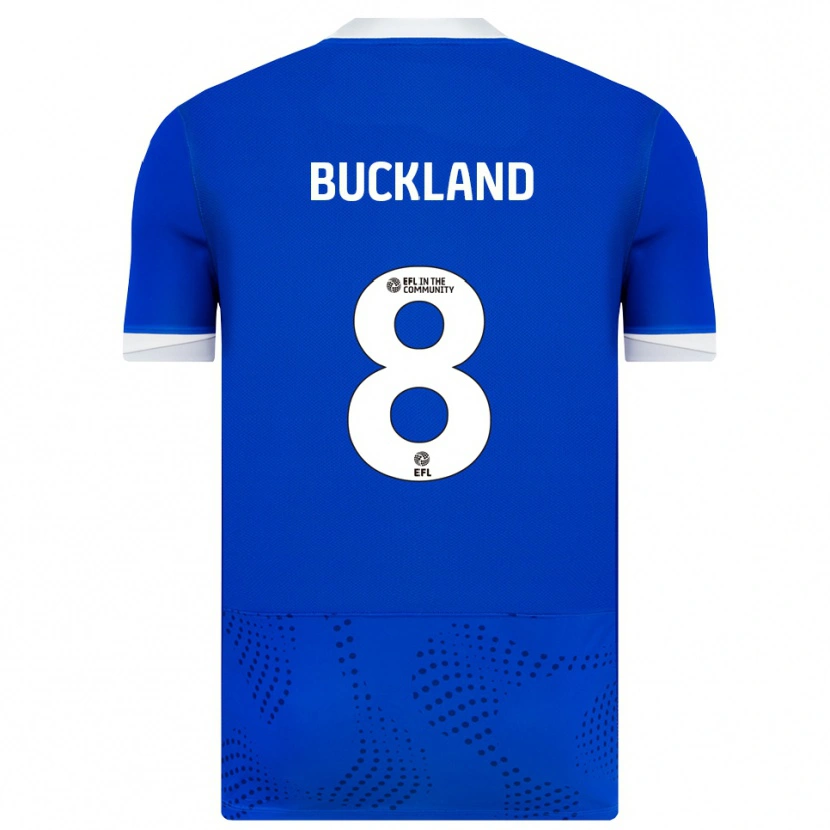 Danxen Hombre Camiseta Reggie Buckland #8 Azul Blanco 1ª Equipación 2025/26 La Camisa